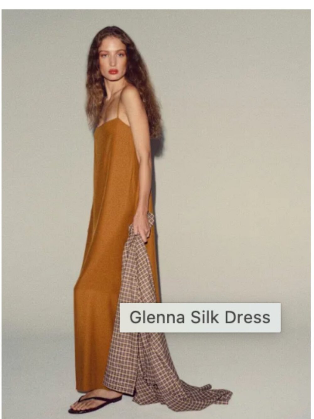 Reformation Glenna Silk Dress Gold - Size XS